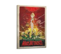 CHxdxge Mars Attacks 1996 Poster Sci-Fi Movie Impression sur toile, Art mural pour le salon, Impressions, Décoration d'intérieur moderne 08 x 12 pouces (20 x 30 cm)