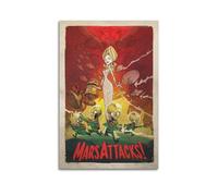 CHxdxge Mars Attacks 1996 Poster Sci-Fi Movie Impression sur toile, Art mural pour le salon, Impressions, Décoration d'intérieur moderne 08 x 12 pouces (20 x 30 cm)