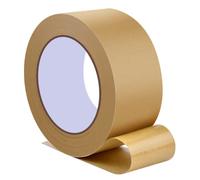 Chyaya Ruban adhésif en papier kraft marron 48 mm x 50 m, solide, collant, recyclable pour encadrement photo, emballage de colis et boîtes en carton, 1 rouleau