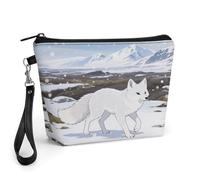 CHYDANY Trousse de maquillage Arctic Foxes on The Tundra, en cuir synthétique, avec poignée et fermeture éclair, trousse de maquillage pour mère, amis et femmes, 22,5 x 6,6 x 14,5 cm