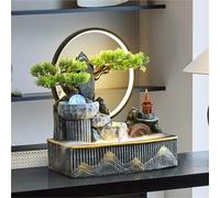 CHYIFSHIY Fontaine de table avec boule de cristal LED, décoration d'intérieur Feng Shui pour bureau, méditation à domicile, relaxation, amélioration de la richesse et de la chance (grande)