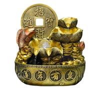 CHYIFSHIY Fontaine de table chinoise pour boule de cristal LED, décoration d'intérieur Feng Shui cascade pour bureau, méditation à domicile, relaxation, amélioration de la richesse et de la chance