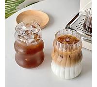 ChYoung Lot de 2/3 tasses à café glacé vintage en forme de calebasse pour latte, thé, lait, whisky, café ( 2pcs(530ml+530ml))