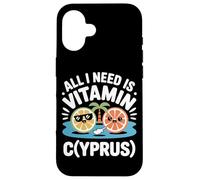 Chypre All I Need is Vitamin Cyprus Drapeau de l'île Chypre Coque pour iPhone 16
