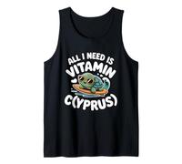 Chypre All I Need is Vitamin Cyprus Drapeau de l'île Chypre Débardeur