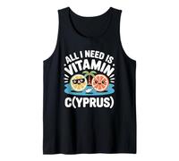 Chypre All I Need is Vitamin Cyprus Drapeau de l'île Chypre Débardeur