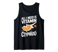 Chypre All I Need is Vitamin Cyprus Drapeau de l'île Chypre Débardeur