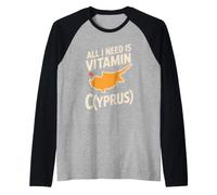 Chypre All I Need is Vitamin Cyprus Drapeau de l'île Chypre Manche Raglan