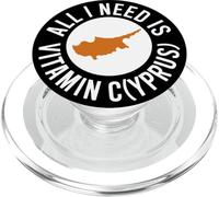 Chypre All I Need is Vitamin Cyprus Drapeau de l'île Chypre PopSockets PopGrip pour MagSafe