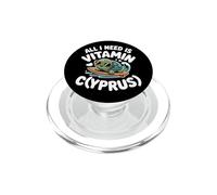 Chypre All I Need is Vitamin Cyprus Drapeau de l'île Chypre PopSockets PopGrip pour MagSafe