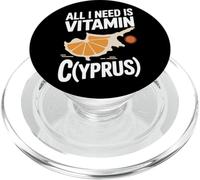 Chypre All I Need is Vitamin Cyprus Drapeau de l'île Chypre PopSockets PopGrip pour MagSafe