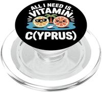 Chypre All I Need is Vitamin Cyprus Drapeau de l'île Chypre PopSockets PopGrip pour MagSafe