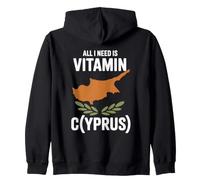 Chypre All I Need is Vitamin Cyprus Drapeau de l'île Chypre Sweat à Capuche