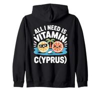 Chypre All I Need is Vitamin Cyprus Drapeau de l'île Chypre Sweat à Capuche