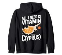 Chypre All I Need is Vitamin Cyprus Drapeau de l'île Chypre Sweat à Capuche