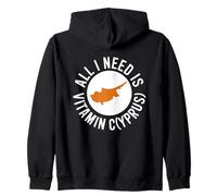 Chypre All I Need is Vitamin Cyprus Drapeau de l'île Chypre Sweat à Capuche