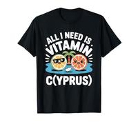 Chypre All I Need is Vitamin Cyprus Drapeau de l'île Chypre T-Shirt