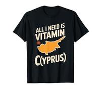 Chypre All I Need is Vitamin Cyprus Drapeau de l'île Chypre T-Shirt