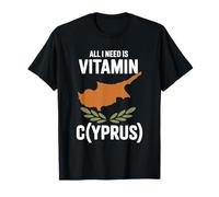 Chypre All I Need is Vitamin Cyprus Drapeau de l'île Chypre T-Shirt