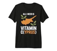 Chypre All I Need is Vitamin Cyprus Drapeau de l'île Chypre T-Shirt Haut de Gamme