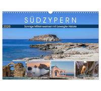 Chypre du Sud, une île méditerranéenne ensoleillée à l'histoire mouvementée, Version française (Calendrier mural 2026 DIN A3 portrait), Calendrier CALVENDO mensuel