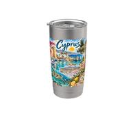 Chypre Moyen-Orient, Asie, Île, Mer Méditerranée Gobelet isotherme en acier inoxydable double paroi