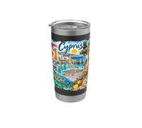 Chypre Moyen-Orient, Asie, Île, Mer Méditerranée Gobelet isotherme en acier inoxydable double paroi