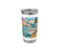 Chypre Moyen-Orient, Asie, Île, Mer Méditerranée Gobelet isotherme en acier inoxydable double paroi