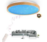 chysongoods-MW Plafonnier musical LED avec haut-parleur Bluetooth Φ40cm 45W contrôle vocal/APP compatible avec Alexa/GoogleHome Changement de couleur RVB réglage des couleurs à intensité variable