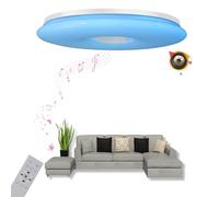 chysongoods-XK Plafonnier musical LED avec haut-parleur Bluetooth Φ30cm 28W contrôle vocal/APP compatible avec Alexa/GoogleHome Changement de couleur RVB réglage des couleurs à intensité variable