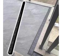 CHZDPP Drain de Canal Drainage ultrafin en Acier Inoxydable, Drain et grilles pour allées étroites, Drain Universel pour garages/Cours/terrains de Jeux/aéroports(Black,7x3cm(2 3/4 x 1 1/8"))