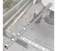 CHZDPP Drain de Canal Drainage ultrafin en Acier Inoxydable, Drain et grilles pour allées étroites, Drain Universel pour garages/Cours/terrains de Jeux/aéroports(Silver,10x5cm(4 x 2))