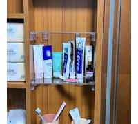 CHZDPP Étagères pour armoires Diviseur en Couche Acrylique Clair avec Accessoires, 2pcs étagère de Cabinet pour Les pharmacies/Salle de Bains/Cuisine(0.3in/8mm,17x37in/43x94cm)