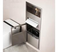 CHZDPP Poubelle Poubelle invisible pour gagner de la place, étagère intégrée antirouille pour la famille/l'hôtel, organiseur de douche en acier inoxydable pour shampoing(Color 1)