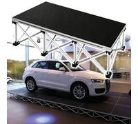 CHZDPP Scène modulaire pour Grandes présentations, Plateformes connectables avec contreplaqué renforcé et Riser en Aluminium, Mariages, diplômes, Spectacles Live(122x37x80cm/48x14.6x31.5in)