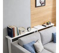 CHZDPP Table derrière canapé Table Basse étroite avec Accessoires, Tables d'entrée étroites pour clés/œuvres d'art/Plantes Vertes, Étagère étroite en Bois Peu encombrante(White,32x4x25in/80x10x65cm)