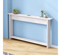 CHZDPP Table derrière canapé Table Basse pour canapé, étagère étroite pour Chevet Facile à Assembler avec Accessoires, Table Console étroite multifonctionnelle(White,32x6x25in/80x15x65cm)