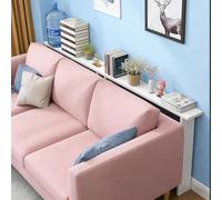 CHZDPP Table derrière canapé Table Console étroite Personnalisable Entre Le canapé et Le Mur, Tables de canapé faciles à Monter avec Accessoires, pour Un Petit Espace(White,39x8x25in/100x20x65cm)