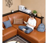 CHZDPP Table derrière canapé Table Console étroite Personnalisable Entre Le canapé et Le Mur, Tables de canapé faciles à Monter avec Accessoires, pour Un Petit Espace(Black,32x4x29.5in/80x10x75cm)