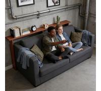 CHZDPP Table derrière canapé Table Console étroite Personnalisable Entre Le canapé et Le Mur, Tables de canapé faciles à Monter avec Accessoires, pour Un Petit Espace(Brown,39x4x29.5in/100x10x75cm)