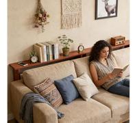 CHZDPP Table derrière canapé Tables de canapé Maigres pour Lampe de Table/Cadre Photo/Livres, Table de Couloir d'assemblage Facile avec Outils, Etage Debout(Color C,59x6x25in/150x15x65cm)