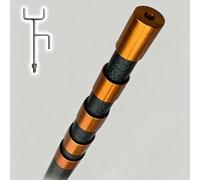CHZDPP Tige de Support Isolante Perche Isolante pour câbles, Tension de Tenue de 45 KV, avec Crochet(Style E,6m/19.7 ft)