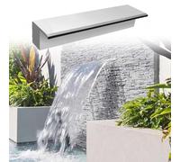 CHZFFD Déversoir de la Cascade Déversoir Cascade Encastré dans Un Mur, Plateforme À Chute d'eau Apaisante Cour/aménagement Paysager, Accessoires Piscine Hors Sol(Black,42in/106.7cm Outlet)