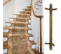 CHZFFD Stair Runners Rods for Fixed Stair Carpet, 5 10 13 15 16 Pcs Brass Carpet Runners Rod for Indoor Stairs/Hotel/Apartment, Secure Tubular Pole Decorative(13 Pack,40" (102cm))