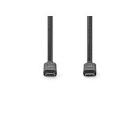 Nedis Câble USB CCGW64750BK10 USB‑C 3.2 Gen 2 100W 1 m Noir