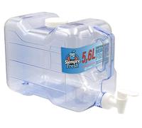 Cia&Co Distributeur d'eau froide pour réfrigérateur 5,6 l | Bidon compact 33,5 x 21 x 12,5 cm avec poignée ergonomique, robinet double fonction et bouchon - Réutilisable et durable, boissons froides à