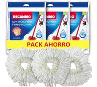 Cia&Co Pack 3 Recharges compatibles pour Balai Serpillière Vileda Turbo et Turbo Smart · Microfibre Ultra Absorbante · Compatible Tous Sols · Lavable en Machine