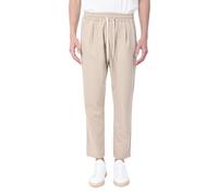 Ciabalù Pantalon pour homme élégant fabriqué en Italie Pantalon Regular Fit modèle Capri avec princes et cordon de serrage à la taille, Camel, XL