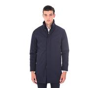 Ciabalù Parka Homme Hiver Long À Capuche En Tissu Technique Veste Rembourrée, bleu, M