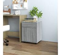 CIADAZ Armoire à roulettes en contreplaqué gris Sonoma 45 x 38 x 54 cm, classeurs de bureau, armoire avec clé, armoire de bureau - SPU : 815964
